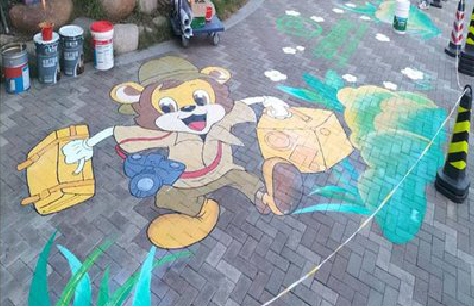 青神夏季画地面彩绘会遇到的问题