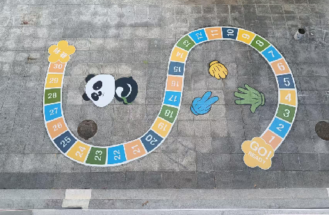 青神地面游戏彩绘