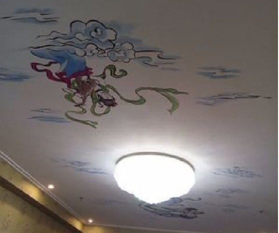 青神如何快速绘制天花板上的手绘墙？