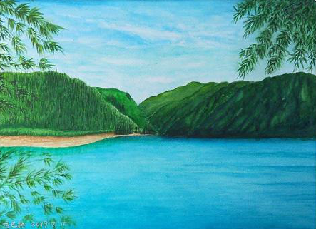 青神在墙绘中，如何绘画绿水青山？